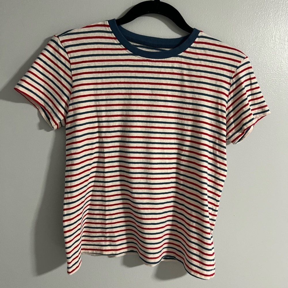 Velvet Multicolor Striped Tee